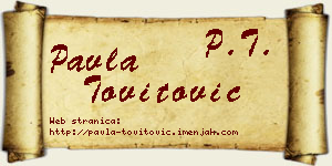 Pavla Tovitović vizit kartica